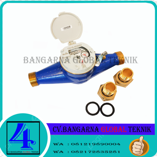 Jual meteran air bersih Itron 1" | Flow meter itron inch Multimag
