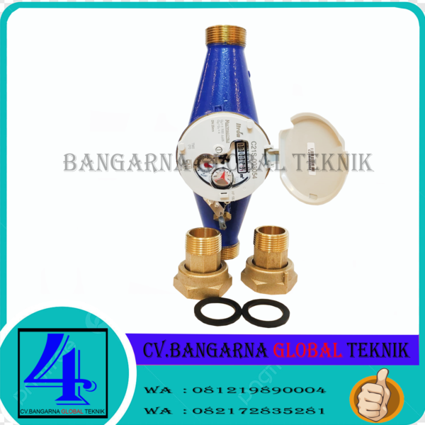 Jual meteran air bersih Itron 1" | Flow meter itron inch Multimag