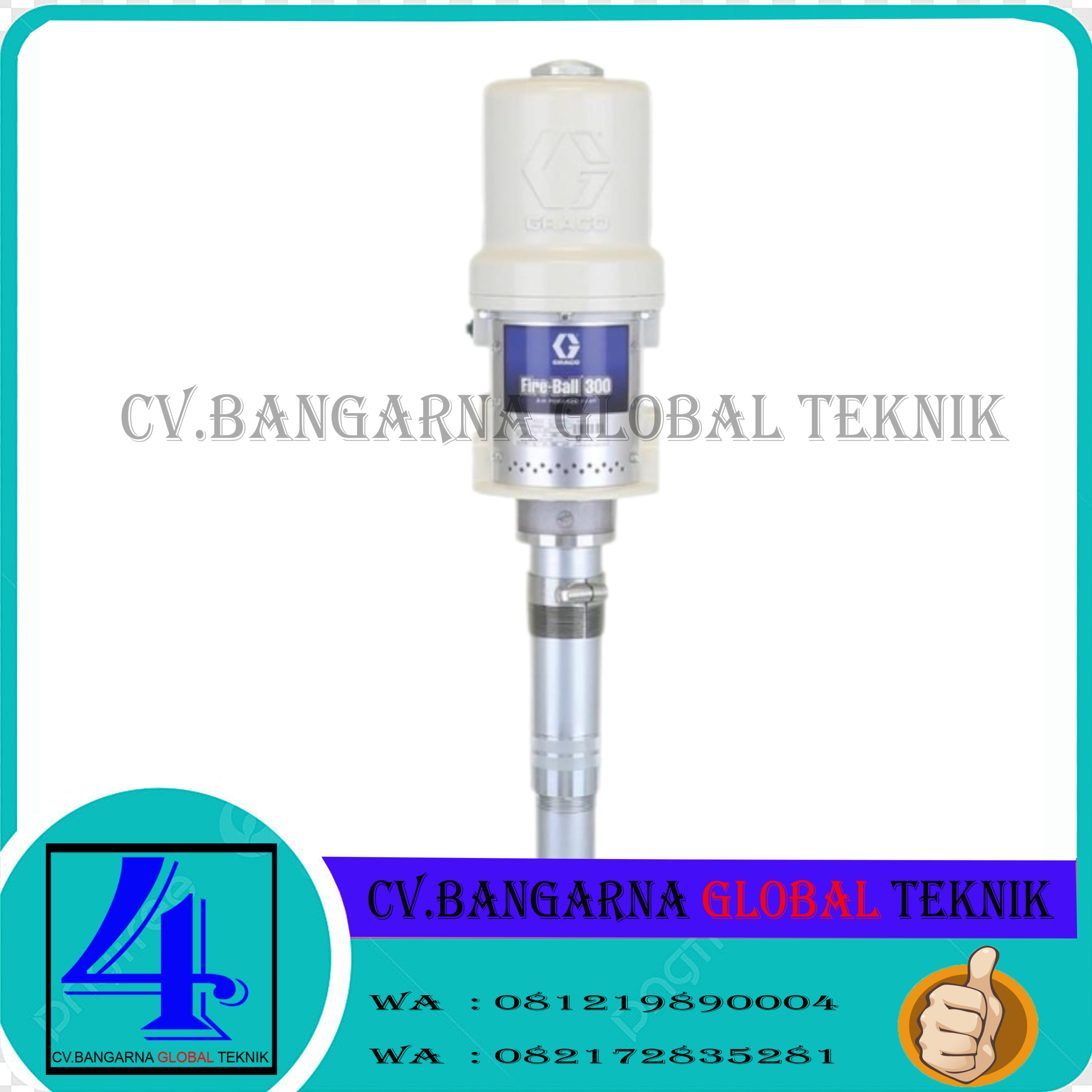 Graco inc Pneumatic Piston Pump PN 204254 Fire-Ball 300, 5:1