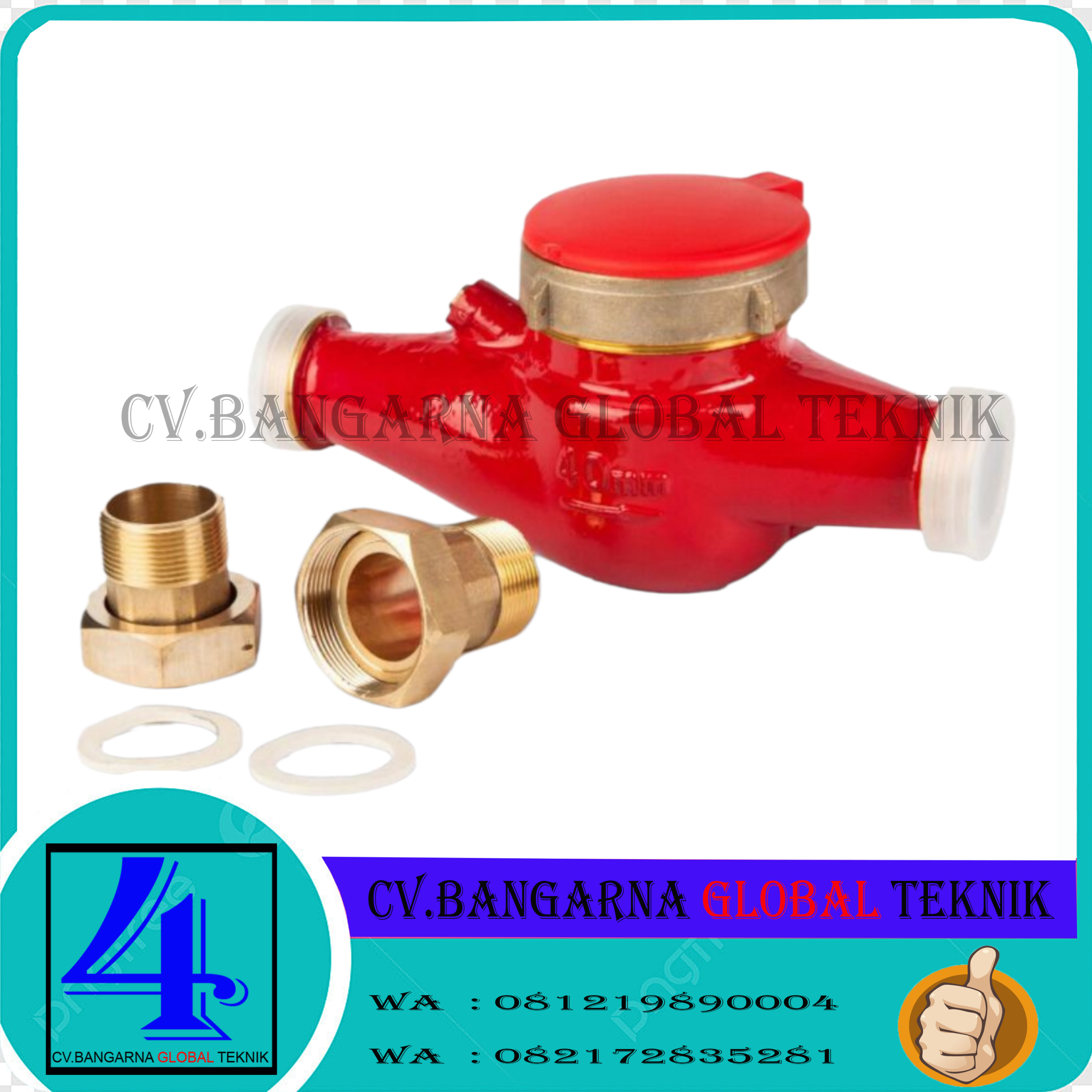 Water Meter SHM Multi Jet Brass Air Panas Size 1/2″,3/4″.1″,1 1/4″,1 1/2″,2″ Full Ukuran