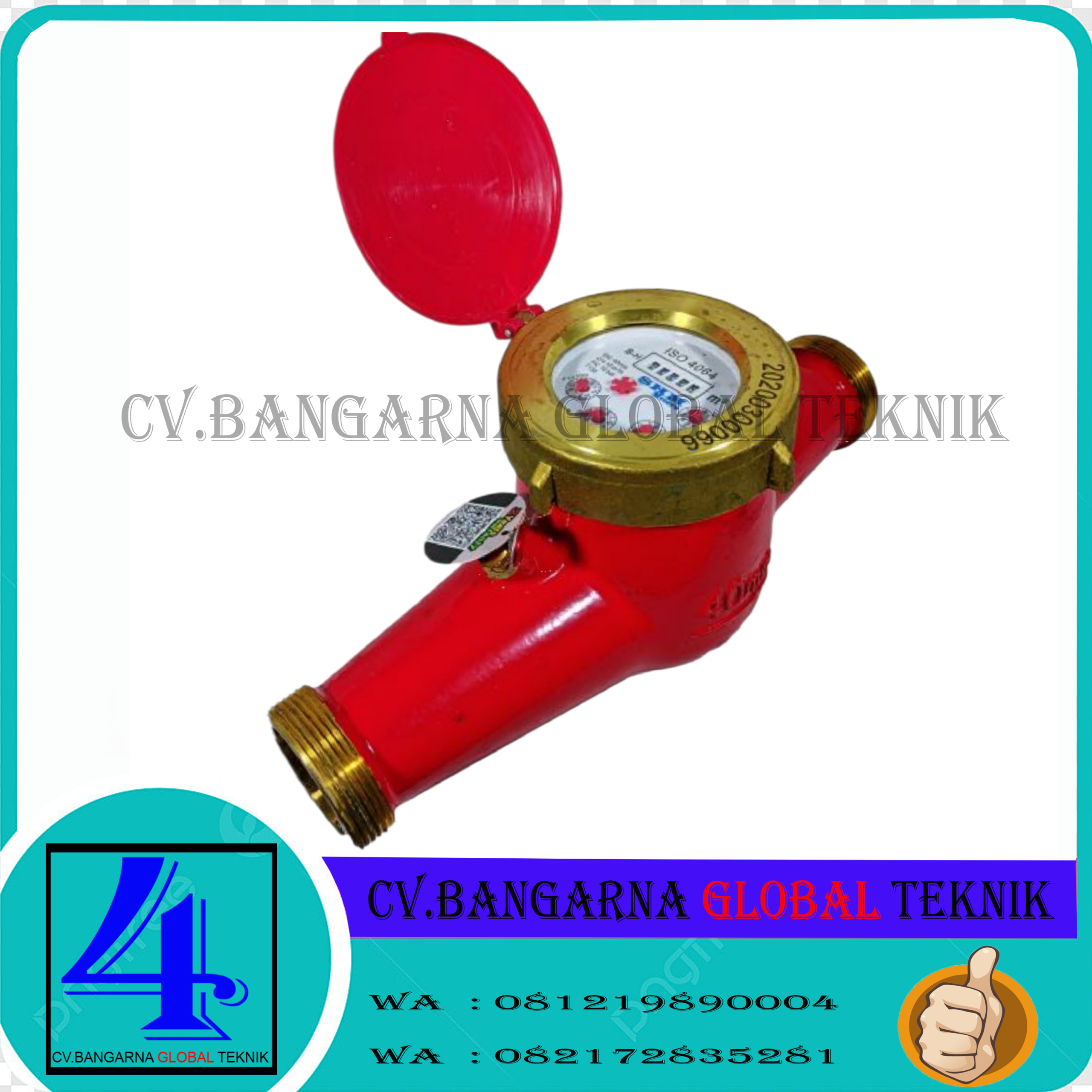 Water Meter SHM Multi Jet Brass Air Panas Size 1/2″,3/4″.1″,1 1/4″,1 1/2″,2″ Full Ukuran
