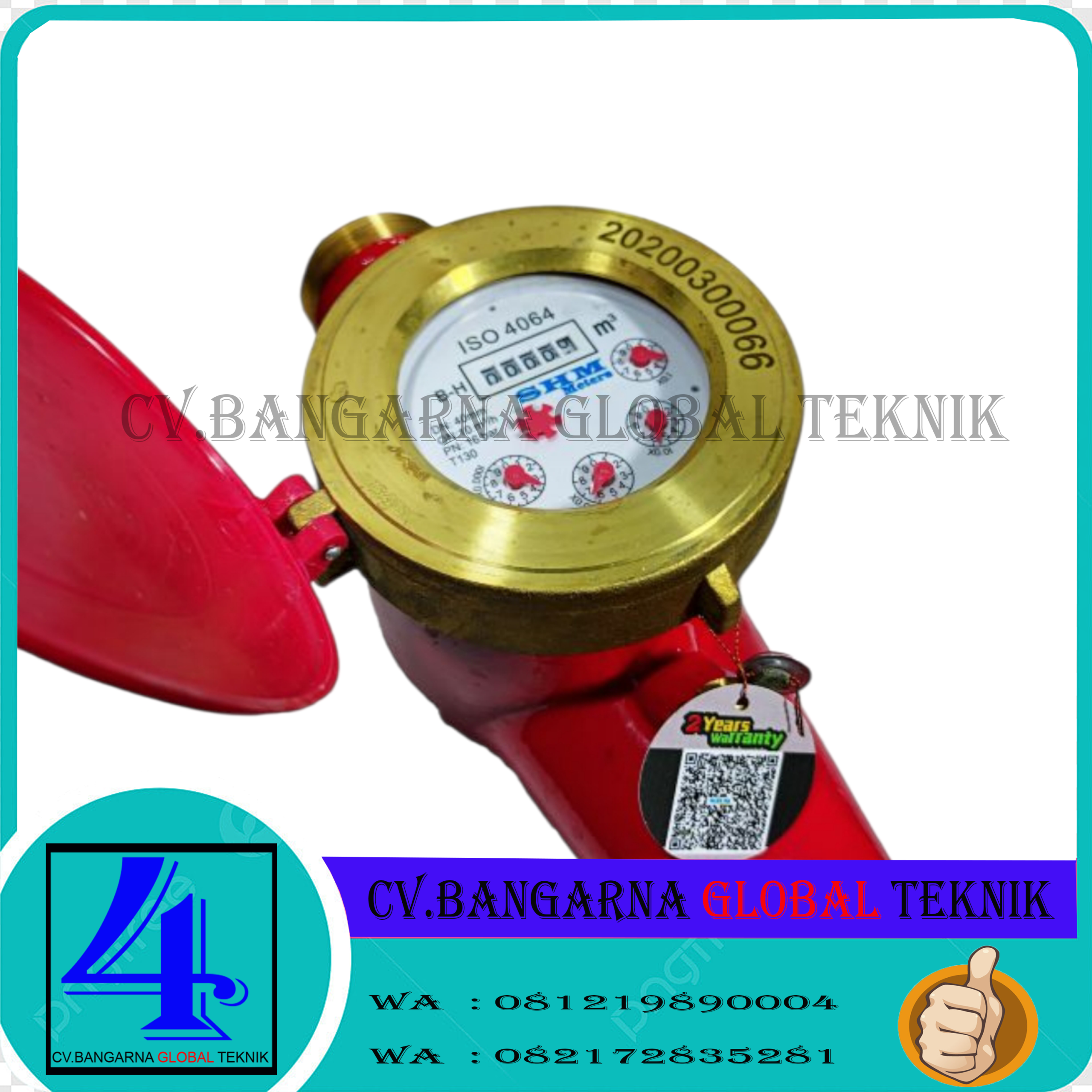 Water Meter SHM Multi Jet Brass Air Panas Size 1/2″,3/4″.1″,1 1/4″,1 1/2″,2″ Full Ukuran
