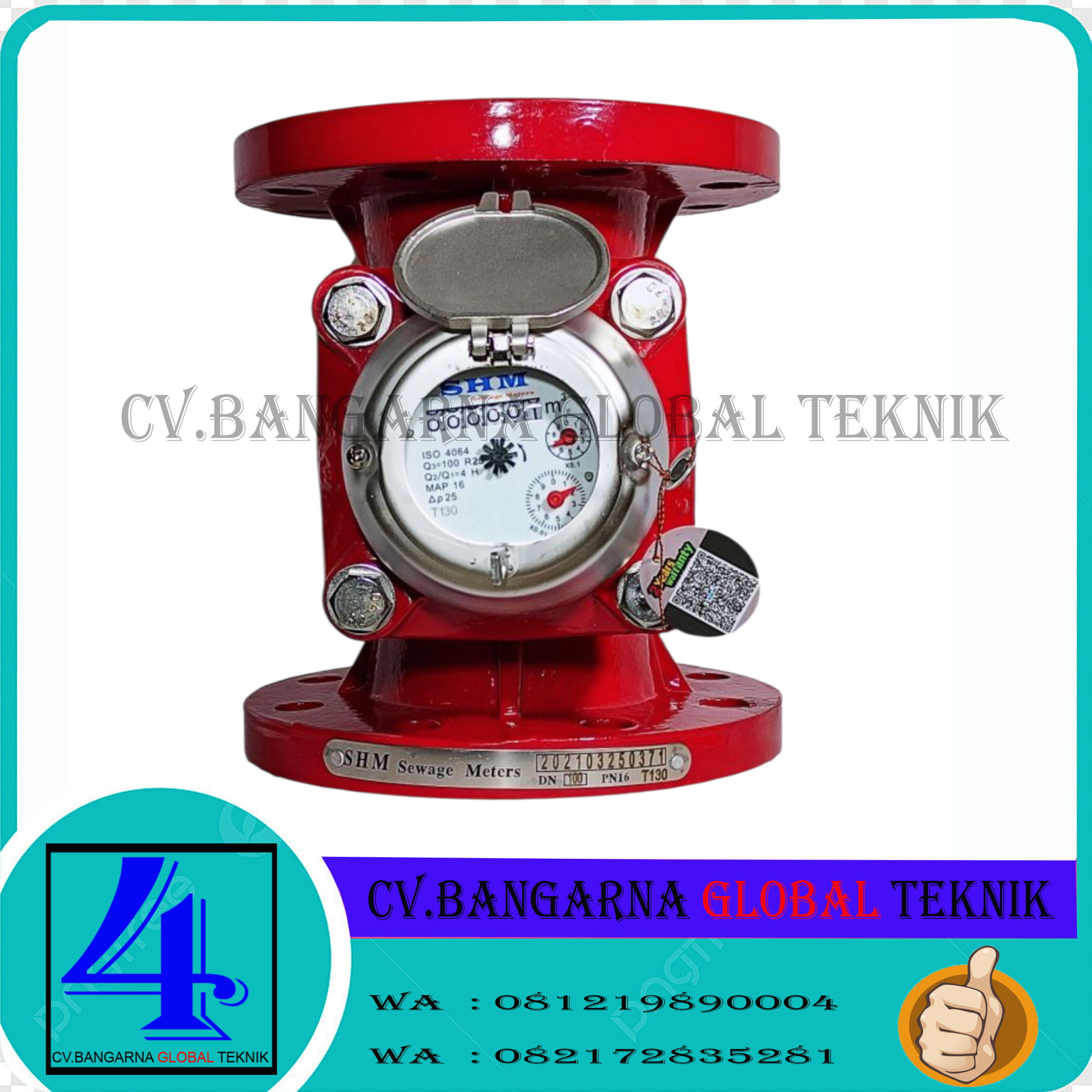 Water Meter Air Panas Type Woltman Merk SHM Size 1.5″,2″,2.5″,3″,4″,5″,6″,8″,10″,12″ Full Size