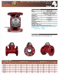 Water Meter Air Limbah Brand SHM + Pulse Size 2",2.5",3",4",5",6",8",10"12" Full Size
