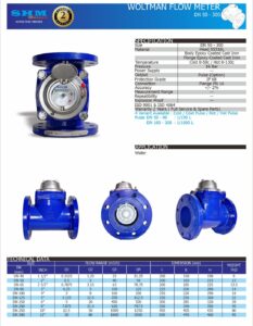 Water Meter Air Bersih Type Woltman Merk SHM Size 1.5",2",2.5",3",4",5",6",8",10",12" Full Size