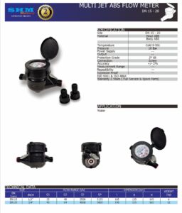 Water Meter Multi Jet ABS Merk SHM Ukuran 1/2",3/4" Size Terlengkap