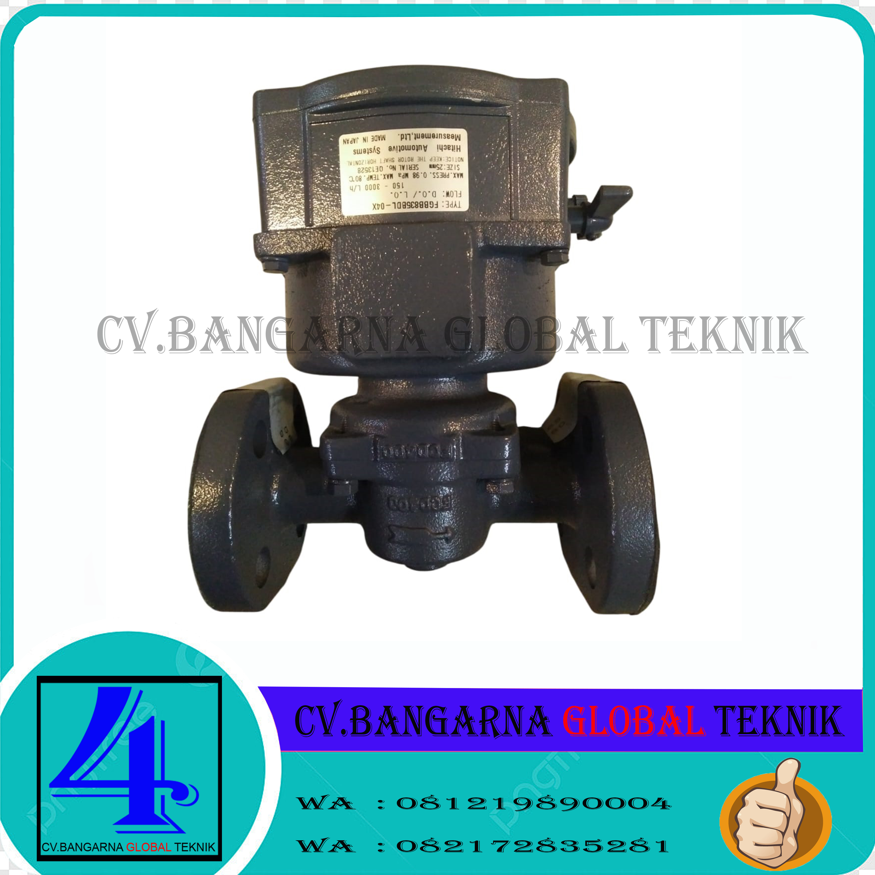 Tokico 1 inch flow meter oil | DN 25mm flange Jis 10k | Type FGBB-835BDL-04X