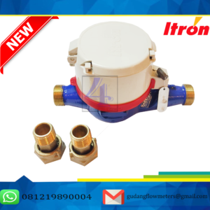 Meteran Air Bersih Multimag Size 1 Inch Merk ITRON ( SNI ) Koneksi Drat