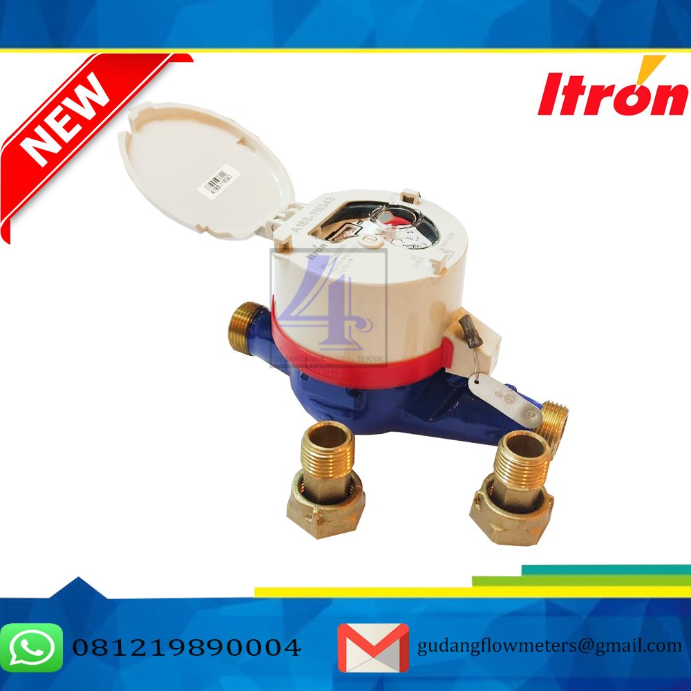 Meteran Air Bersih Multimag Size 1 Inch Merk ITRON ( SNI ) Koneksi Drat