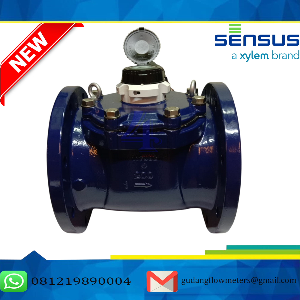 Jual Meteran Air Merk SENSUS Size 8" DN200mm | Type Wp-Dynamic Flange Pn16