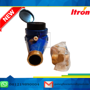 Meteran Air dingin Size 1 inch Merk Itron - Type Multimag Koneksi Drat