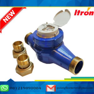 Jual Meteran Itron Untuk Air bersih size 1.5 inch DN40mm - Koneksi Drat Type Multimag