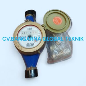 Jual meteran air bersih merk B&R ukuran 1/2" DN15mm SNI Koneksi Drat kuningan