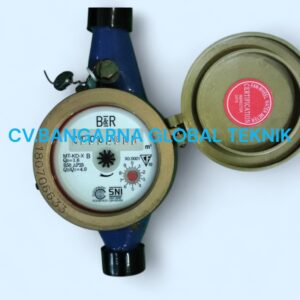 Jual meteran air bersih merk B&R ukuran 1/2" DN15mm SNI Koneksi Drat kuningan